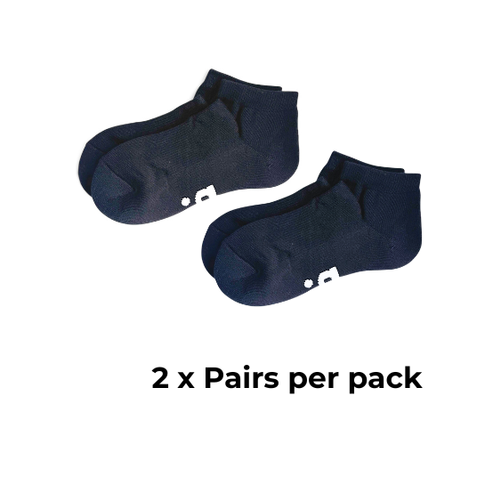 Extra Cushion Compression Ankle Socks (Without Polyester or Nylon) - 2 Pairs