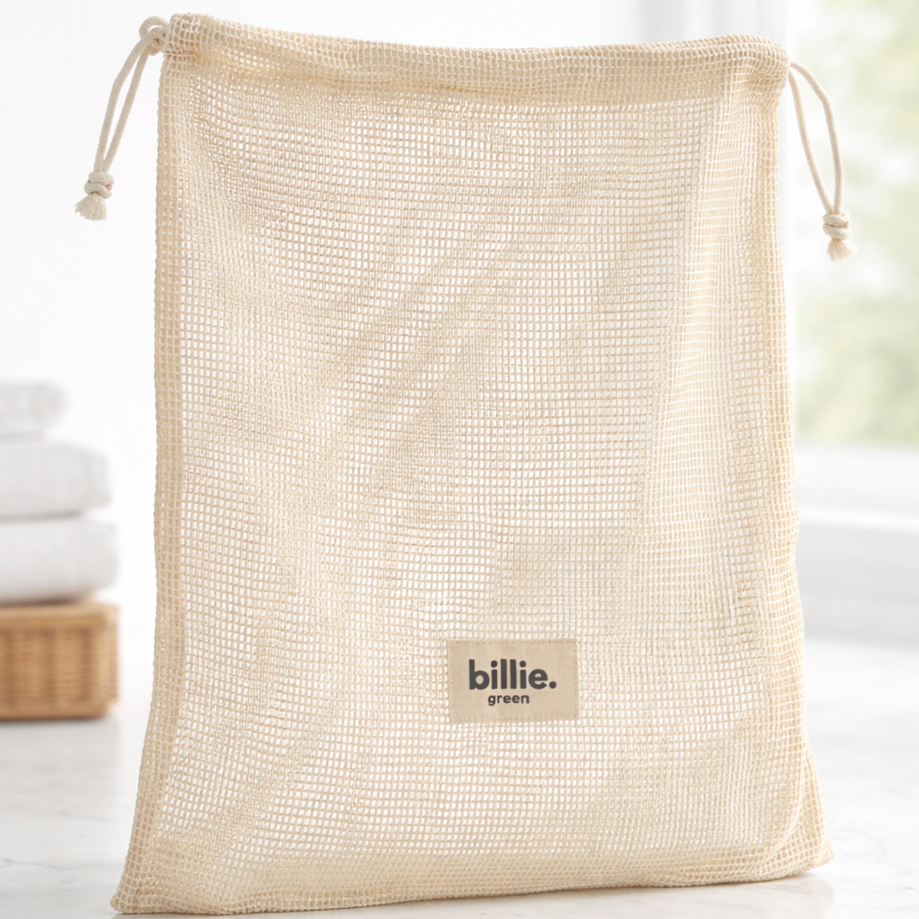 100% Cotton Laundry Mesh Bag - NEW!