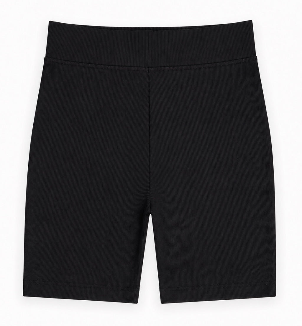 Active Shorts - Ribbed Black