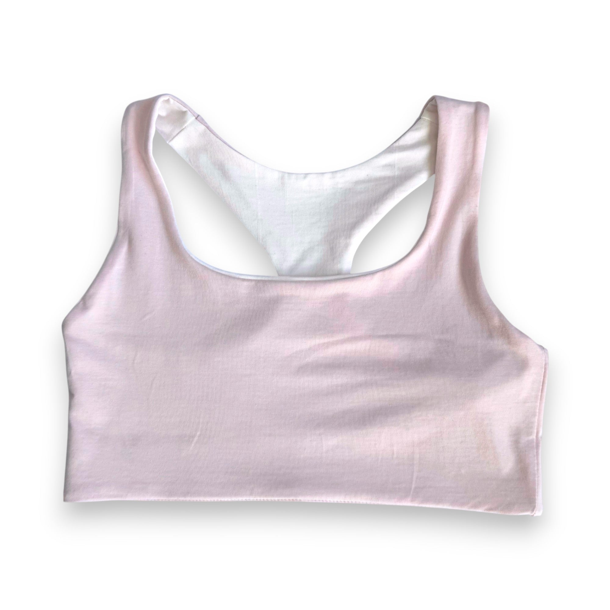 Reversible Racerback Seamless Bra  - Black/ Dusty Pink