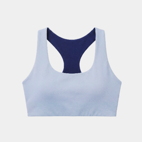 Seamless Racerback Crop For Girls Blue
